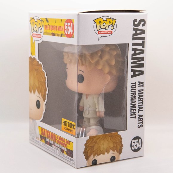 Funko Pop Animation One Punch Man Saitama in Wig #554 HT Exclusive (GUC) - Picture 3 of 6